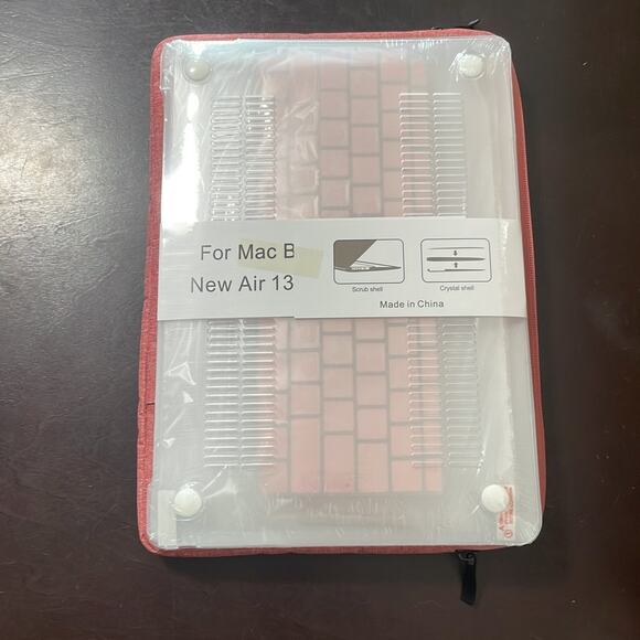 MacBook New Air 13” shell with red soft case - Picture 2 of 5